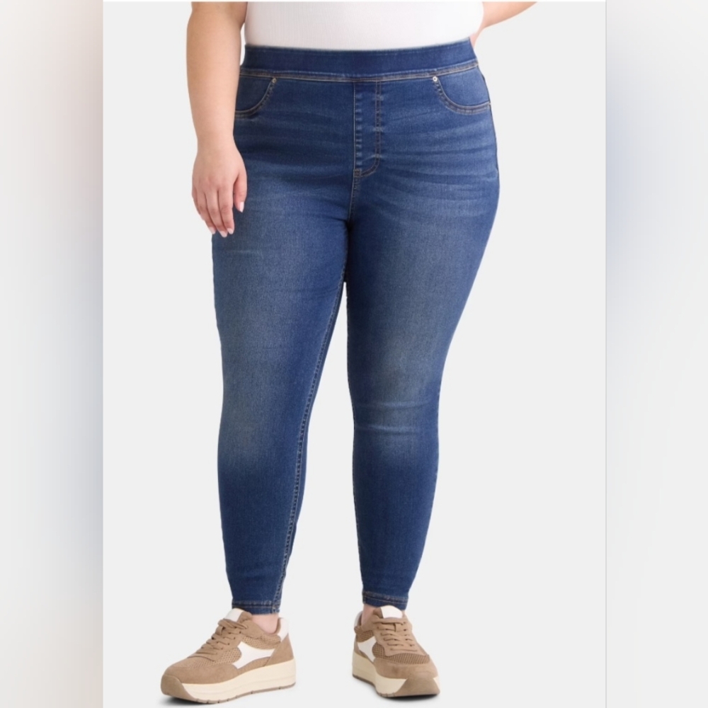 Classic Blue Women's Jeggings ~ 4XL